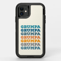 Grumpa | Funny Grumpy Grandpa Retro Text Design OtterBox Defender iPhone 11 Case