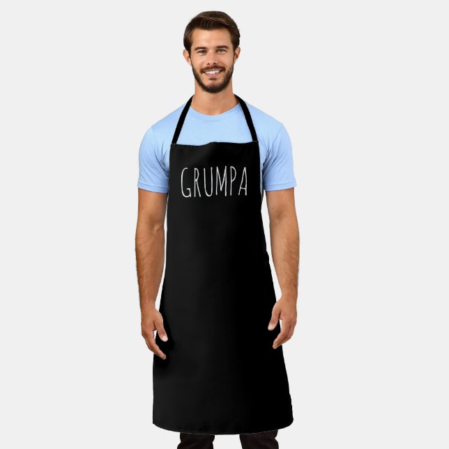 Grumpa Funny Novelty for Grumpy Grandpa Apron (Worn)