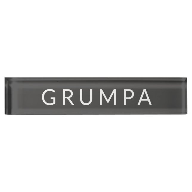 Grumpa Funny Novelty for Grumpy Grandpa Graphic De Desk Name Plate (Front)