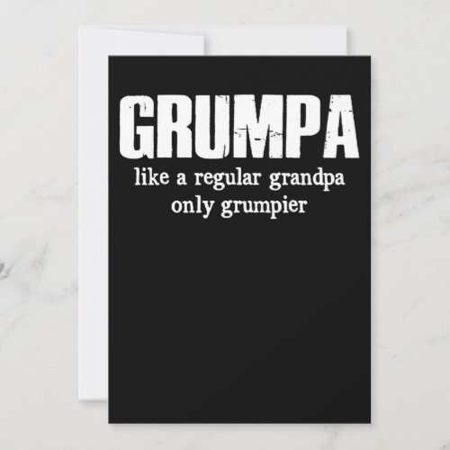 Grumpa Like A Regular Grandpa Only Grumpier Holiday Card