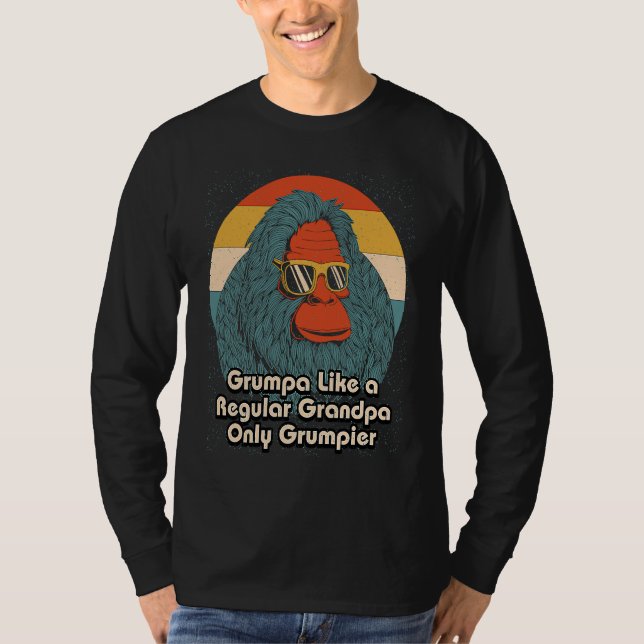 Grumpa Like Regular Grandpa Only Grumpier  Fathers T-Shirt (Front)