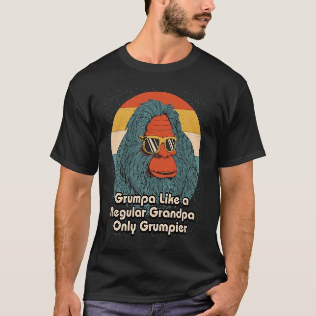 Grumpa Like Regular Grandpa Only Grumpier  Fathers T-Shirt (Front)