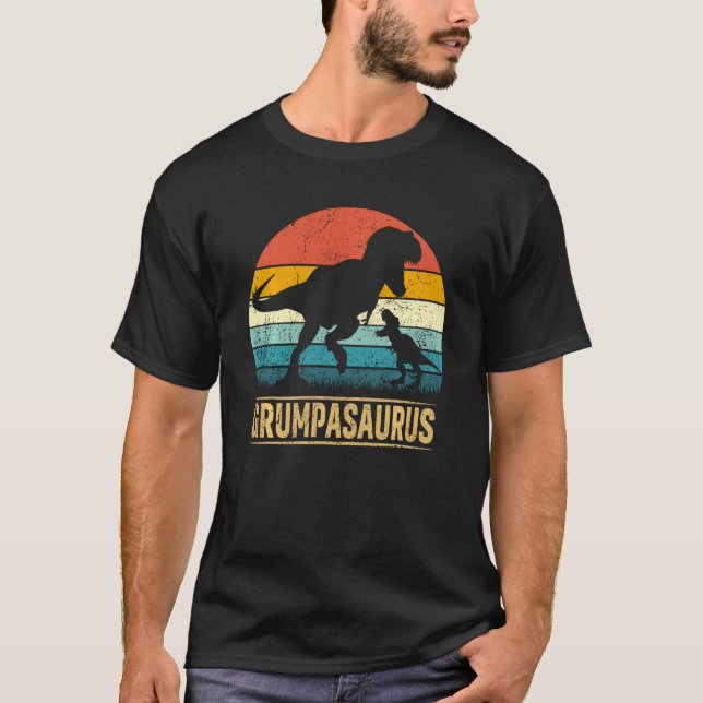 Grumpa Saurus Rex Dinosaur Grumpasaurus Funny Fath T-Shirt (Front)
