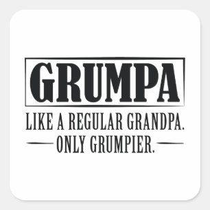 Grumpa Square Sticker