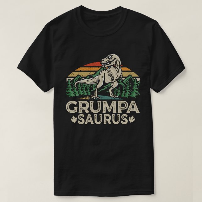 Grumpasaurus Dinosaur Grandpa Saurus Father's Day T-Shirt (Design Front)