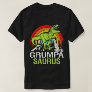 Grumpasaurus Dinosaur Grandpa Saurus Father's Day T-Shirt