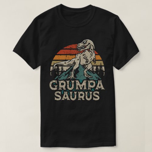 Grumpasaurus Dinosaur Grandpa Saurus Fathers Day T_Shirt