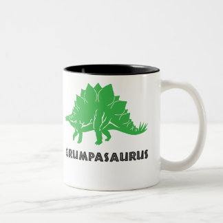 Grumpasaurus STEGOSAURUS dinosaur grandad, mug cup