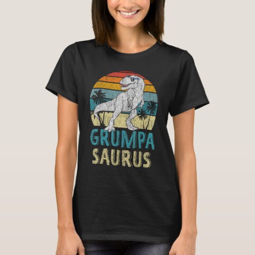Grumpasaurus T Rex Dinosaur Grumpa Saurus Family M T_Shirt