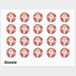 Grumpy 6 classic round sticker | Zazzle