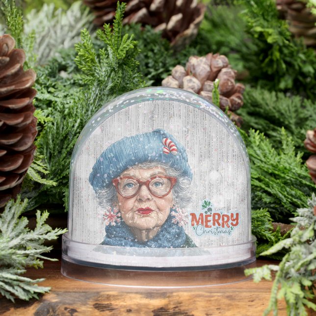 Grumpy Aging Female Friend Snow Globe (Winter)
