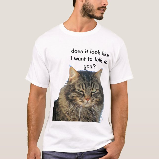 Grumpy Angel does not want to talk. T-Shirt (Front)