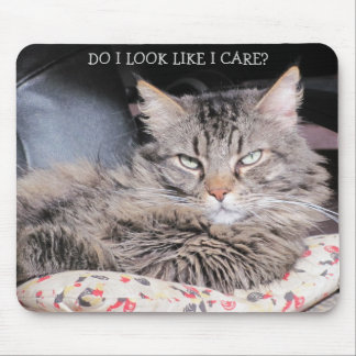 Grumpy Angel don't care Mouse Pad
