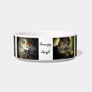 Grumpy Angel Maine Coon Cat Bowl