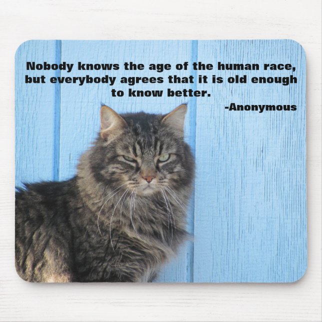 Grumpy Angel with Anonymous Quote Mouse Pad (Front)