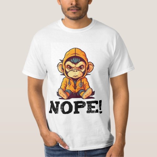 Grumpy Ape Funny design for monkey lovers T_Shirt