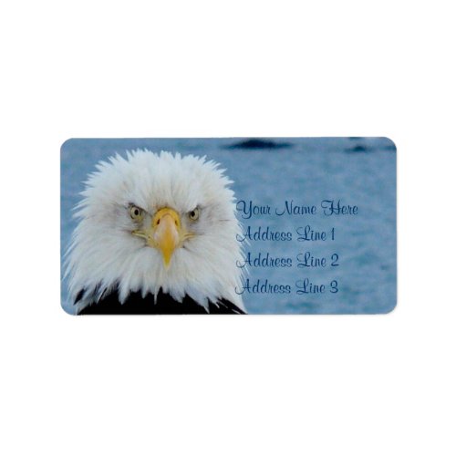 Grumpy Bald Eagle Label