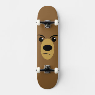Grumpy Bear Face Skateboard Deck