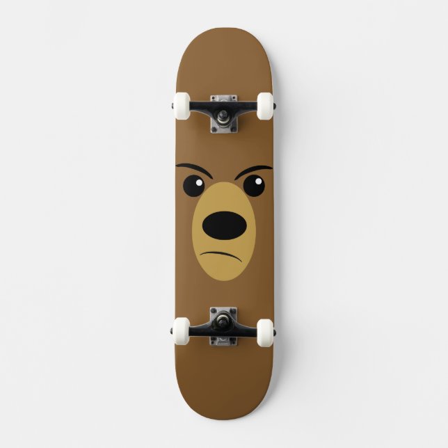 Grumpy Bear Face Skateboard Deck (Front)