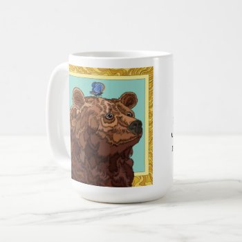 Grumpy Bear Needs Morning Coffee!  Cute Coffee Mug by PicturesByDesign at Zazzle