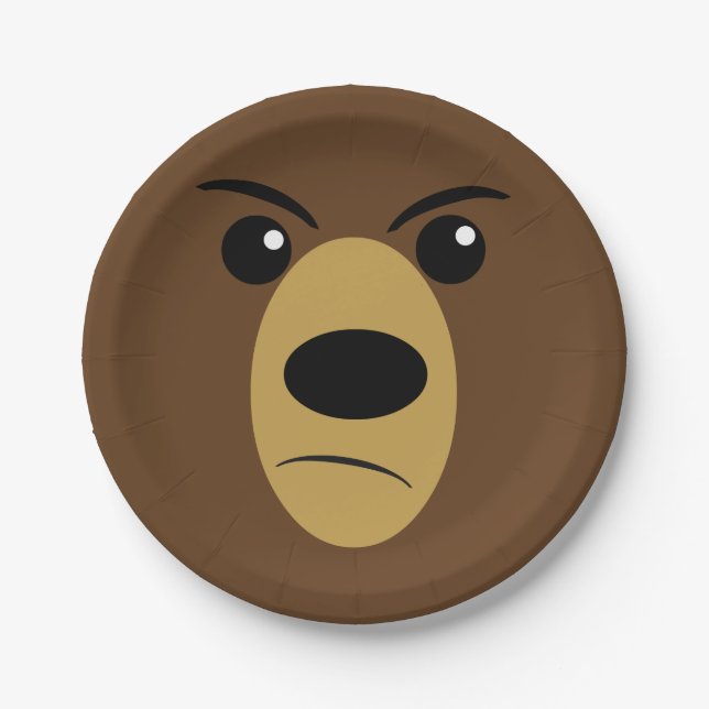 Grumpy Bear Paper Plates (Front)