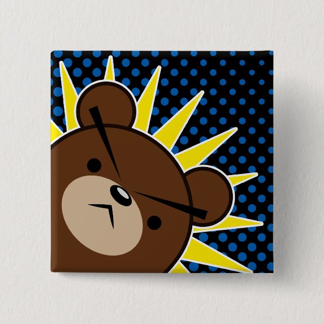 Grumpy Bear Roar Pinback Button (Front)