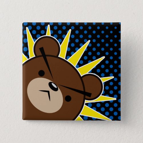 Grumpy Bear Roar Pinback Button