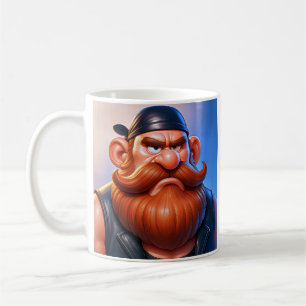 Grumpy Biker Art Coffee Mug