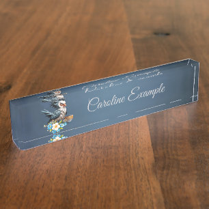 Grumpy Bird on Monday.  Desk Name Plate