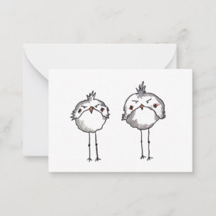 Grumpy birds note card