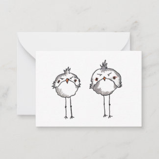 Grumpy birds note card
