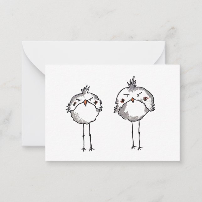 Grumpy birds note card (Front)