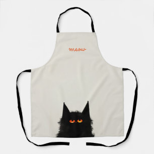 Grumpy Black Cat Apron