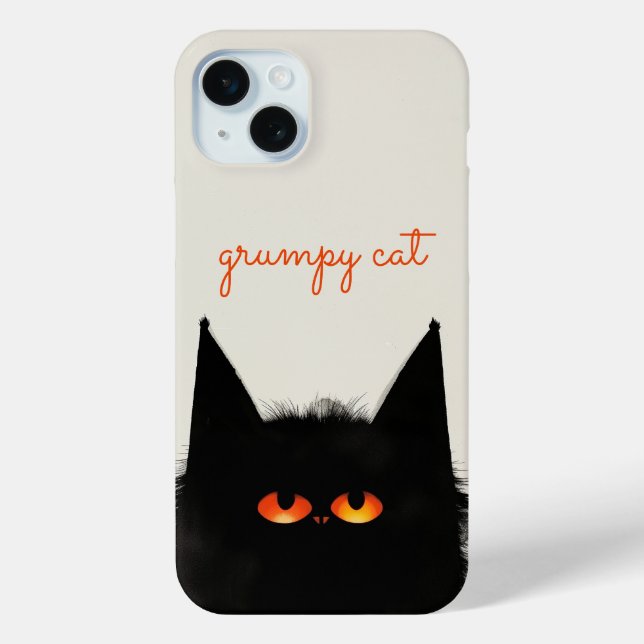 Grumpy Black Cat Case-Mate iPhone Case (Back)