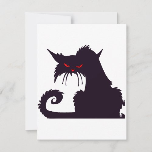 Grumpy Black Cat Invitations