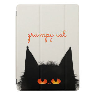 Grumpy Black Cat iPad Pro Cover