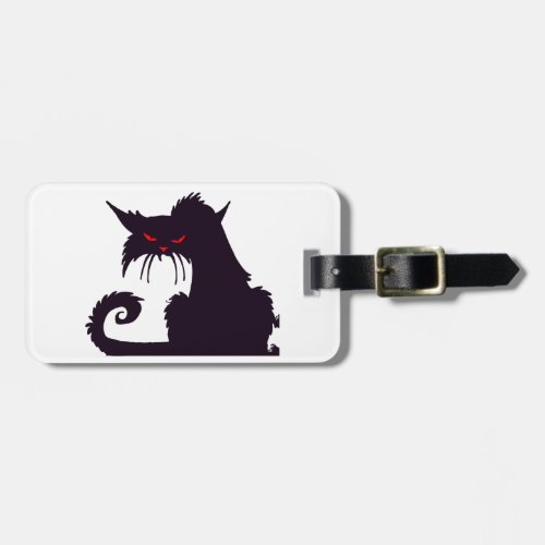 Grumpy Black Cat Luggage Tags