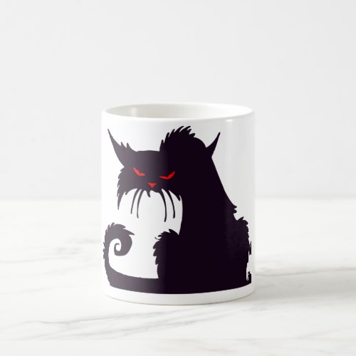 Grumpy Black Cat Mug