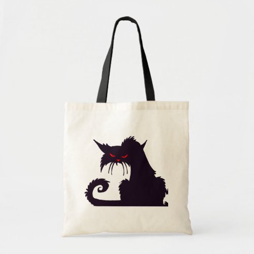 Grumpy Black Cat Tote Bag