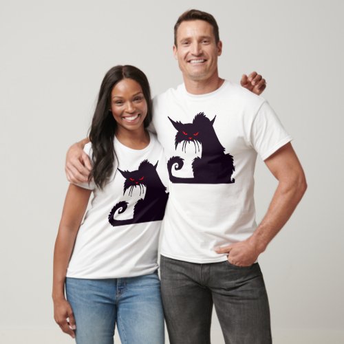 Grumpy Black Cat Womens Active Tee