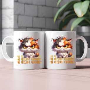 Grumpy Calico Cat and funny quote Coffee Mug