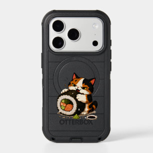 Grumpy Calico Cat Sushi Lover iPhone 17 Pro Case