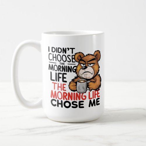 Grumpy Cartoon Bear Coffee Mug