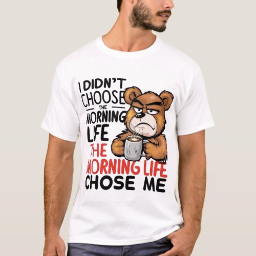 Grumpy Cartoon Bear T_Shirt