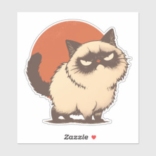 Grumpy Cat Anime Chibi Meme Sticker