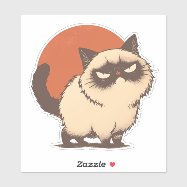 Grumpy Cat Anime Chibi Meme Sticker (Sheet)