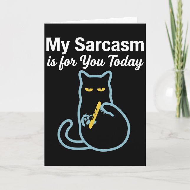 Grumpy Cat Attitude – Quietly Judging Funny Cat Card (Front)