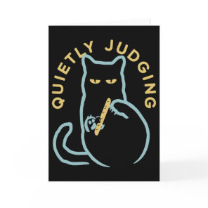 Grumpy Cat Attitude – Quietly Judging Funny Cat Card