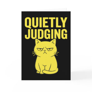 Grumpy Cat Attitude – Quietly Judging Funny Cat Card