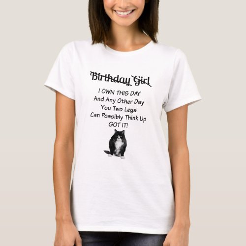 Grumpy Cat Birthday Girl T_Shirt